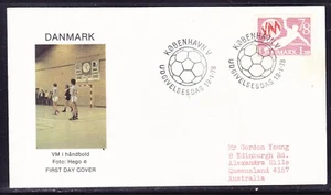 Denmark 1978 Men's Handball Championships First Day Cover Addressed to Australia - Picture 1 of 1
