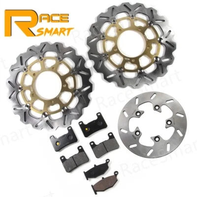 Front Rear Brake Rotors Pads For Suzuki GSXR 600 750 2006 07 GSXR1000 2007 2008 - Image 1 of 4