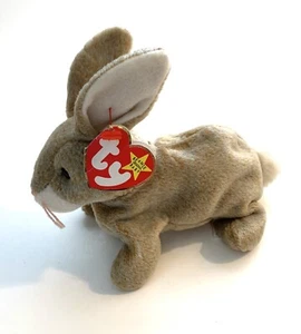 Peluche TY Beanie Baby “NIBBLY the Rabbit” Original 1998 con etiquetas - Imagen 1 de 15