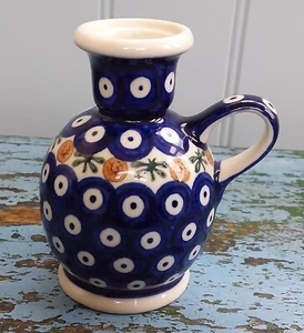 Boleslawiec Polish Pottery Candle Holder - Pitcher Shape VGC - Picture 1 of 11