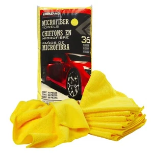 Kirkland Ultra Plush Microfiber Towel 16" x 16" Yellow for Boat, RV, Motorcycle - Picture 1 of 7