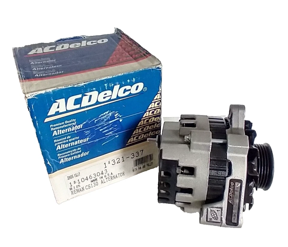 Alternador con Ventilador y Polea 85A, CS130 ACDELCO GM OE 321-337 Reman (Hecho en EE. UU.) Foto 1 de 4