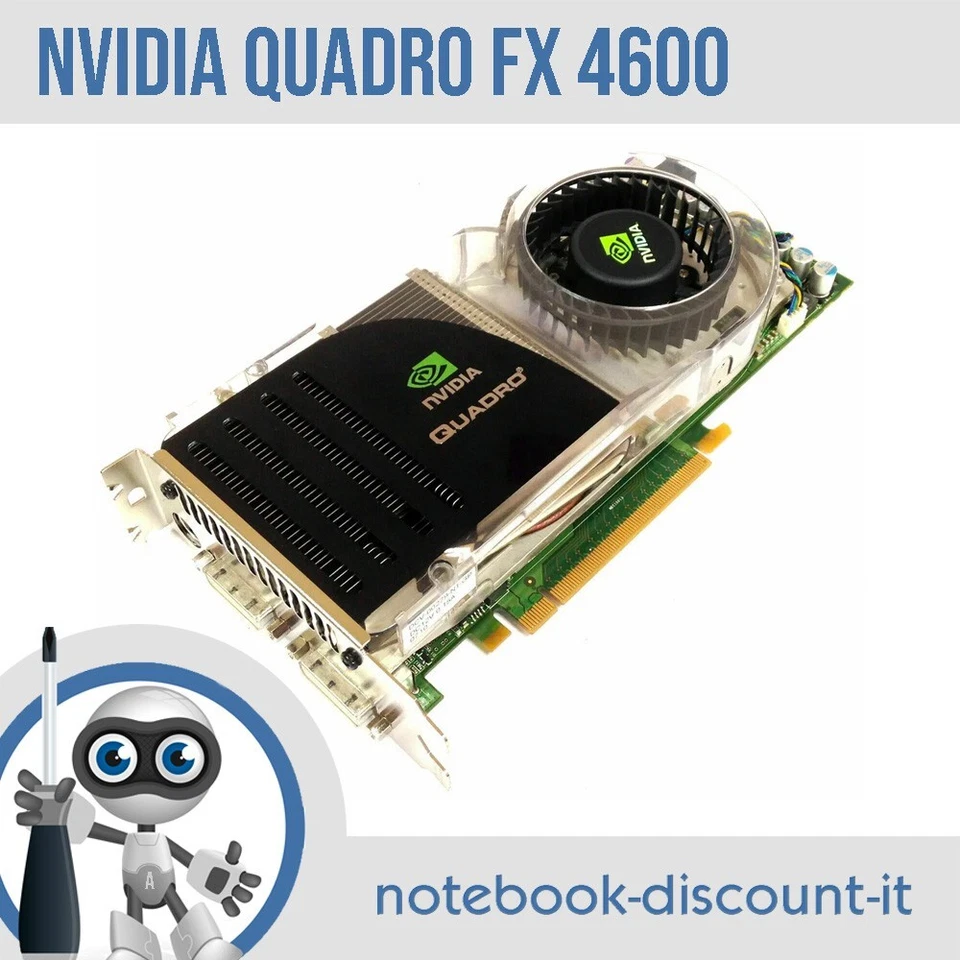 Scheda Video NVIDIA Quadro FX 4600 768MB GDDR3 DVI Scheda Grafica TESTED - Immagine 1 di 1