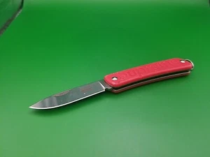 USED Supreme Boker Glow-In-The-Dark Keychain Knife - Red! Plain Edge 3567 a - Picture 1 of 10