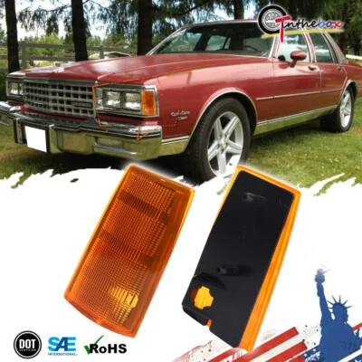 Carcasa de luz marcadora lateral esquina delantera lente ámbar para Chevy Impala Caprice 81-85 Foto 1 de 4