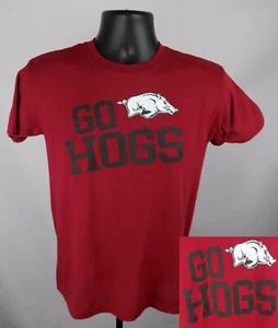 Arkansas Razorbacks Shirt Boy's Red Go Hogs Graphic Logo Shirt New ST202 - Picture 1 of 4