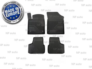 NEW LHD BLACK RUBBER FLOOR MATS CAR LINERS ALL WEATHER FOR VW UP 2011-2020 - Picture 1 of 6