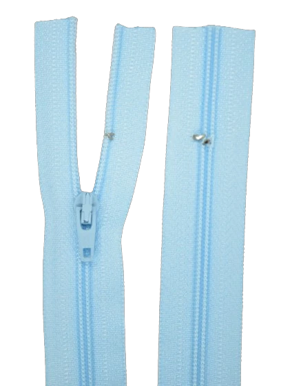 Reißverschluss für Bettwäsche 1 Weg hellblau schließbare Länge 30-200 cm - Bild 1 von 1