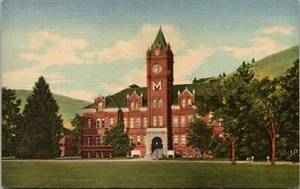 M Administrative Building University Missoula Montana Postcard - Picture 1 of 2