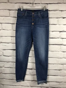 J.Crew Mercantile Women’s Skinny Jeans Size 29 Light Blue High Rise Raw Chew Hem - Picture 1 of 7