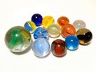 MID-20TH CENTURY VINTAGE 13 PIECE GLASS MARBLES W/1 LG SHOOTER, 12 MARBLES LOT 6