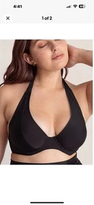 SHAPERMINT schwarz volle Abdeckung Neckholder Bikini Badeanzug Top Gr. Large - Bild 1 von 4