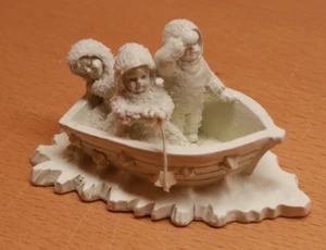 Department 56 Winkin’ Snow Babys Bootsangeln.  3 Angels & Star Angelrute - Bild 1 von 10