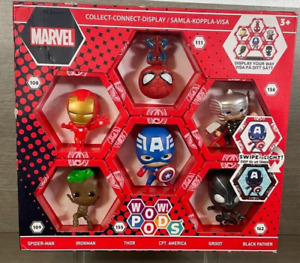 Marvel Wow Pods 6 Pack Ironman Spider Man Thor Captain America  Groot  BRAND NEW