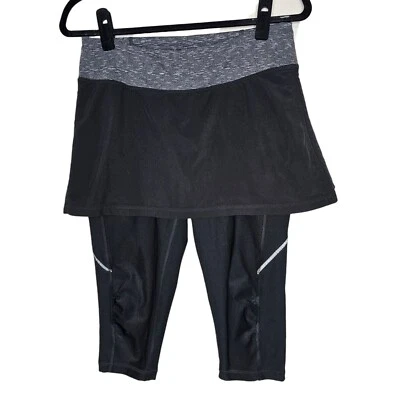 Lucy S Negro Capri Falda Leggings Modesto Activo Atlético Gimnasio Yoga Entrenamiento Foto 1 de 4