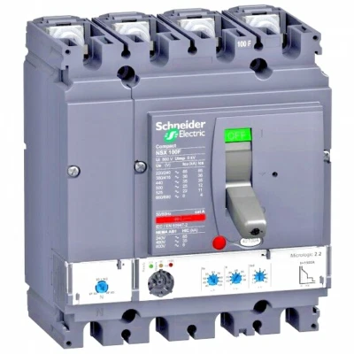 Disyuntor atornillable Schneider Electric LV429780 100A 690V 4P 3PH NSX MCCB Foto 1 de 4