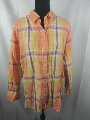 Рубашка женская Valerie от Valerie Stevens размер большой клетчатый лен - Изображение 1 из 4