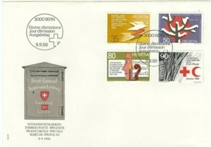 FDC Sobre Primer día SUIZA Conmemoraciones, Cruz Roja 1986 - Imagen 1 de 1