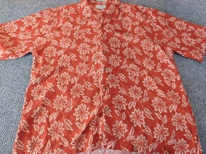 Cutter & Buck Mens Shirt Extra Large Red floral classic button up - Picture 1 of 11