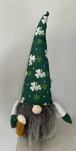 Huntington Home St Patricks Day Weighted Plush Gnome 20" Tall Decor - Picture 1 of 4