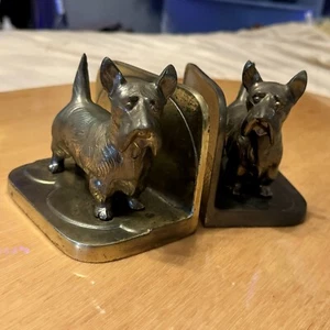 Vintage 1930s FRANKART Art Deco Scottie Dog Bookends - Picture 1 of 17