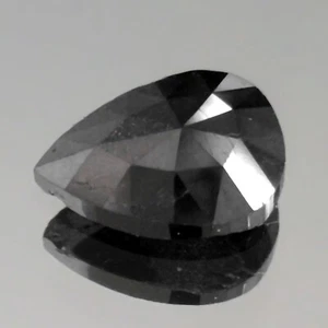 Diamantes sueltos extraídos de tierra natural negro azabache de lujo corte rosa pera de 1,32 quilates 9x7 mm - Imagen 1 de 6