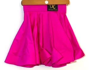 Girls Hot Pink Logo Black DanceSport Couture Skirt Sz lined Cosplay Dance - Picture 1 of 5