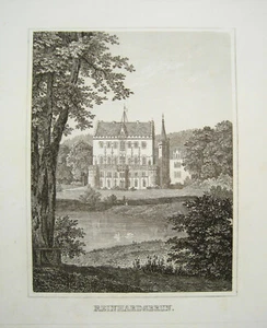 Schloss Reihardsbrunn Friedrichroda Thüringen echter alter Stahlstich 1842 - Picture 1 of 1