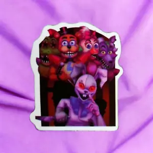 FNAF Five Nights at Freddys Bonnie Chica Foxy Monty Glossy Sticker - Picture 1 of 2