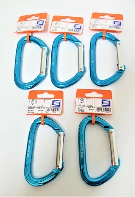 5 x Karabiner 22KN Kletterkarabiner sehr leicht 65g Karabinerhaken SEILFLECHTER