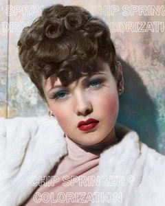 GENE TIERNEY IN LOCKEN 5 TAGE! 8X10 SCHÖNES FARBFOTO VON CHIP SPRINGER - Bild 1 von 1