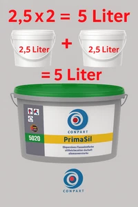 Conpart PrimaSil 5020 Pintura de fachada de dispersión carácter silicona 5 L blanco mate - Imagen 1 de 2