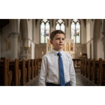 Cherokee Boys Long Sleeve Button Up Shirt Uniform School Dress SizeM(8/10) White - Image 1 of 4