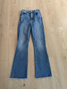 Mother Denim The Hustler Ankle Fray High Wash Crop Jeans Healing Jar Wash Sz 24 - Picture 1 of 12