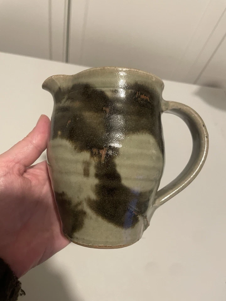 Jug  Design Unmarked Studio Pottery Cream Or Flower Arranging Decor Farmhouse - Image 1 of 4