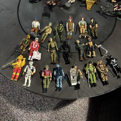 Vintage GI Joe Action Figures Lot Of 46 Hasbro 1980s Mixed Characters Soldiers  - Image 1 of 4