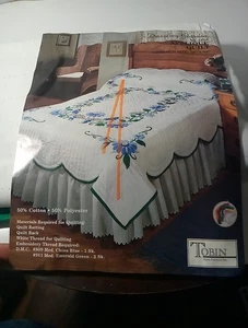 Tobin Home Fashion's Dazzling Garden #1610 Applique Quilt 73 X 93 - Picture 1 of 12