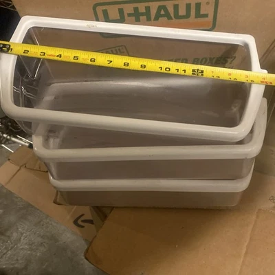 (3) Whirlpool Refrigerator Door Shelf Bins 2179607 WPW10321304 W10321303 2304235 - Image 1 of 4