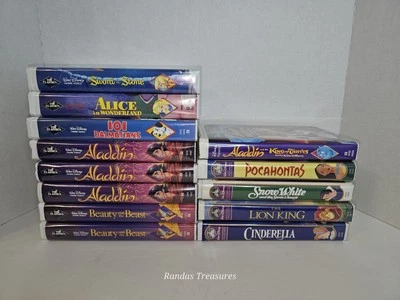Walt Disney Lot of 13 VHS Tapes Black Diamond Masterpiece Collections Movies - Image 1 of 3