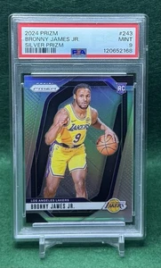 2024-25 Panini Prizm Bronny James Jr. Silver Rookie #243 PSA MINT 9 - Picture 1 of 5