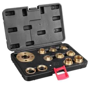 11pcs Woodworking Router Bushing Guide 10-30mm Copper Premium Router Guide Bush - Picture 1 of 11