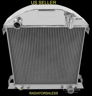 CHAMPION 4 FILAS RADIADOR TODO ALUMINIO 1928 1929 FORD MODELO A CHEVY GM MOTOR V8 Foto 1 de 3