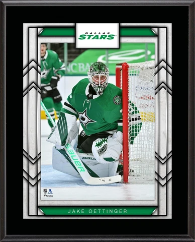 Jake Oettinger Dallas Stars 10.5" x 13" Sublimated Player Plaque Cover