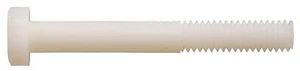 Nylon Hex Bolt 1/4-20x3 Inch 8 Pack White 59420 Plastic Screws - Picture 1 of 1