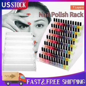 7 Ebenen Nagellack Halter Display Make-up Kosmetik Ständer Organizer Aufbewahrung Regal - Bild 1 von 12
