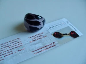Murano Glas Ring original Muranoglas Schmuck UNIKAT Handgefertig Bunt Gr. Ø 19,5 - Picture 1 of 9