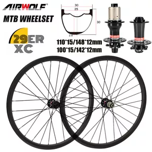 AIRWOLF 29er Boost MTB Set Ruote Carbonio Tubuless Novatec 791/792 Mozzo - Foto 1 di 19