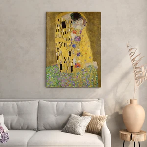 Art Klimt Canvas Print Masterpiece Framed The Kiss A2 A3 A4 Ready to Hang Gift - Picture 1 of 16
