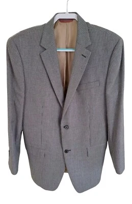 Izod Blazer Mens Sport Coat 42L Two Button Checkered Business Casual Jacket  - Image 1 of 4