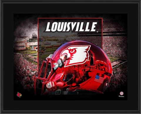 Louisville Cardinals 10.5x13 2015 Red Chrome Alternate Helmet Plaque Cover